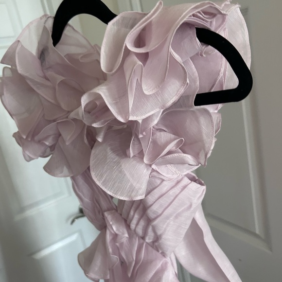 NWT Zimmermann Floral Ruffle Linen & Silk Gown in Blue Meadow OP US2P - Picture 17 of 17